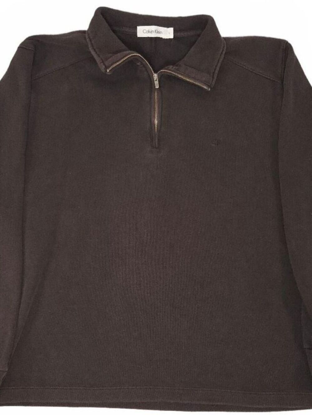 Calvin Klein Brown Half-Zip Pullover Sweatshirt Size L
